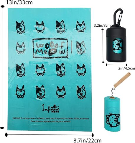 Dog Poop Bag Dispenser for Leash with Snap Clip, Skin-friendly Texture Waste Bag Holder for Dog Walks and Cats, Pets Litter Bag Container, Indoor & Outdoor Use (Black, 2 Count) in Saudi Arabia