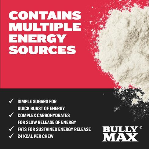 Bully Max Weight Gainer Supplement for Dogs Ingredients - Promotes Healthy Weight Gain - for All Ages and Breeds - 300g Pack, 75 Soft Chews in Saudi Arabia