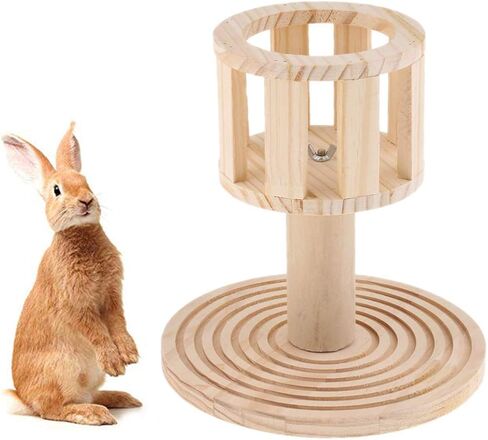 Rabbit Hay Manger Rack Multifunctional Wooden Food Feeder with Grinding Claw for Bunny Rabbits Chinchilla Guinea Pigs Small Animals (Hay Manger-A) in Saudi Arabia