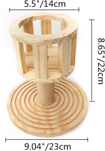 Rabbit Hay Manger Rack Multifunctional Wooden Food Feeder with Grinding Claw for Bunny Rabbits Chinchilla Guinea Pigs Small Animals (Hay Manger-A) in Saudi Arabia