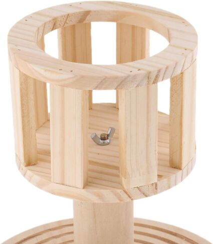 Rabbit Hay Manger Rack Multifunctional Wooden Food Feeder with Grinding Claw for Bunny Rabbits Chinchilla Guinea Pigs Small Animals (Hay Manger-A) in Saudi Arabia
