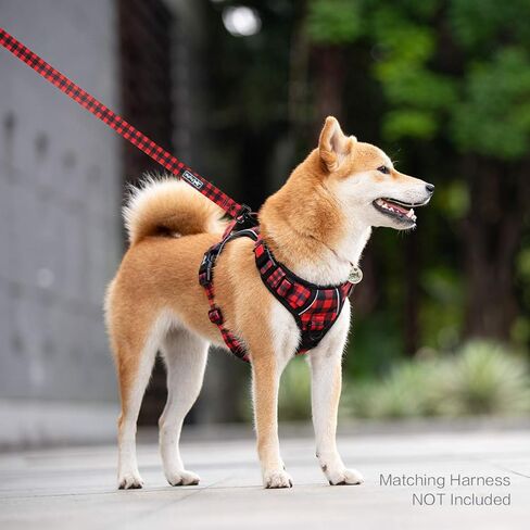 PoyPet 5 Feet Dog Leash with Padded Handle for Small Medium and Large Dogs(Checkered Red) in Saudi Arabia