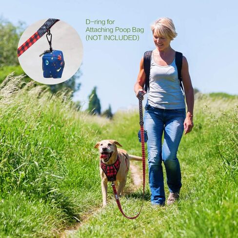 PoyPet 5 Feet Dog Leash with Padded Handle for Small Medium and Large Dogs(Checkered Red) in Saudi Arabia