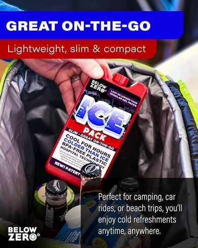 عبوات ثلج صغيرة جديدة قابلة لإعادة الاستخدام للمبردات الكبيرة وحقائب الغداء - أقل من الصفر - تكنولوجيا أبرد وأطول أمدًا في انتظار الحصول على براءة اختراع، حزمة جل ثلج تبريد لمدة تصل إلى 8 ساعات - مختومة من المصنع in Kuwait