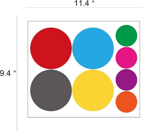 PARLAIM Wall Stickers for Bedroom Living Room, Polka Dot Wall Decals for Kids Boys and Girls (130 Circles) in Saudi Arabia