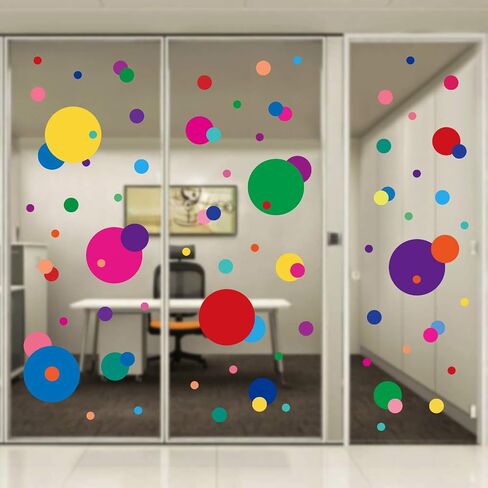 PARLAIM Wall Stickers for Bedroom Living Room, Polka Dot Wall Decals for Kids Boys and Girls (130 Circles) in Saudi Arabia