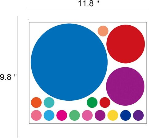 PARLAIM Wall Stickers for Bedroom Living Room, Polka Dot Wall Decals for Kids Boys and Girls (130 Circles) in Saudi Arabia