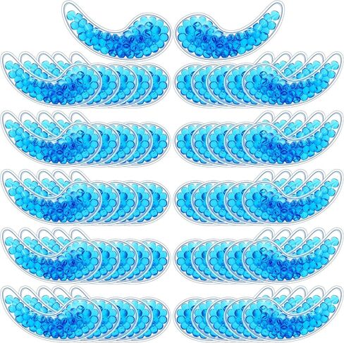 60 قطعة من ضمادات ثلج العين من دانسيب، قابلة لإعادة الاستخدام، رقع تحت العين، قناع قابل لإعادة الاستخدام لإجهاد العين، وتورم الاحمرار، وتخفيف آلام الصداع النصفي، وانتفاخ العين، واسترخاء العين in Kuwait