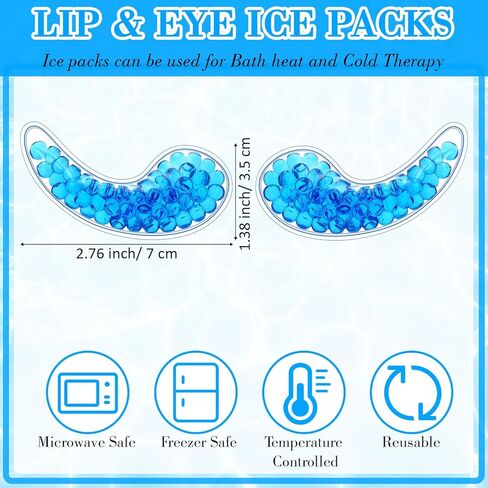 60 قطعة من ضمادات ثلج العين من دانسيب، قابلة لإعادة الاستخدام، رقع تحت العين، قناع قابل لإعادة الاستخدام لإجهاد العين، وتورم الاحمرار، وتخفيف آلام الصداع النصفي، وانتفاخ العين، واسترخاء العين in Kuwait