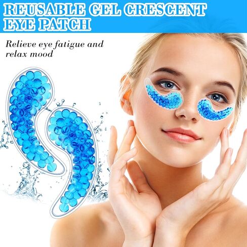 60 قطعة من ضمادات ثلج العين من دانسيب، قابلة لإعادة الاستخدام، رقع تحت العين، قناع قابل لإعادة الاستخدام لإجهاد العين، وتورم الاحمرار، وتخفيف آلام الصداع النصفي، وانتفاخ العين، واسترخاء العين in Kuwait