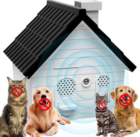 Bark Box for Barking Dogs,Anti Bark Device for Dogs,Barking Dog Deterrent,50 Ft Three Mode Anti Barker for Large,Safe for Dogs and Humans,for Indoor and Outdoor use,Undaunted by The Weather (White) in Kuwait