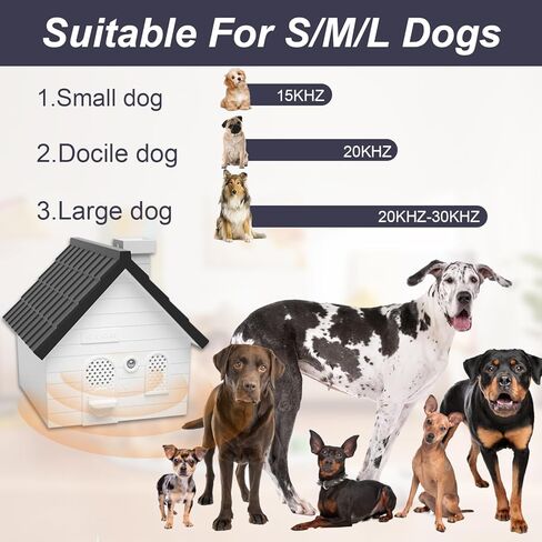 Bark Box for Barking Dogs,Anti Bark Device for Dogs,Barking Dog Deterrent,50 Ft Three Mode Anti Barker for Large,Safe for Dogs and Humans,for Indoor and Outdoor use,Undaunted by The Weather (White) in Kuwait