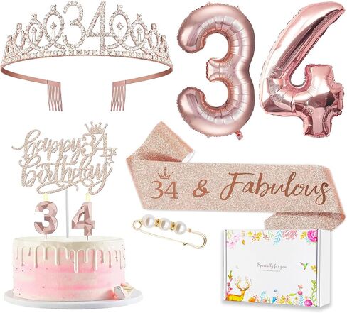 1st Birthday Decorations for Baby Girls, Including 1 year old Birthday Cake Topper, Queen Sash with Pearl Pin, Sweet Rhinestone Tiara Crown, Number Candles and Balloons in Saudi Arabia