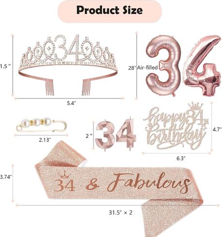 1st Birthday Decorations for Baby Girls, Including 1 year old Birthday Cake Topper, Queen Sash with Pearl Pin, Sweet Rhinestone Tiara Crown, Number Candles and Balloons in Saudi Arabia