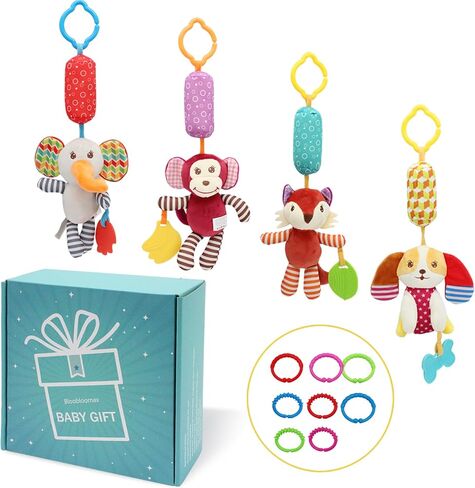 BLOOBLOOMAX Sock rattles for Babies 0-24 Months Baby Animal Foot Finder Educational Toys in Saudi Arabia