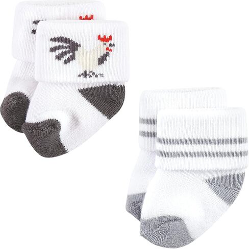 Hudson Baby Unisex Baby Cotton Rich Newborn and Terry Socks, Farm, 0-6 Months in Saudi Arabia