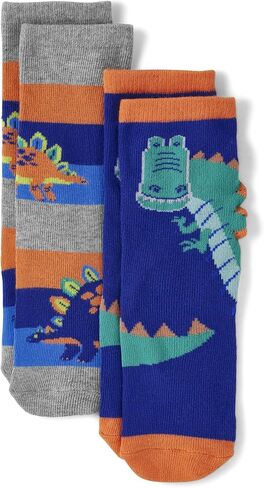 Gymboree,and Toddler 2-Pack Crew Socks,Dino Friends,6-8 in Saudi Arabia