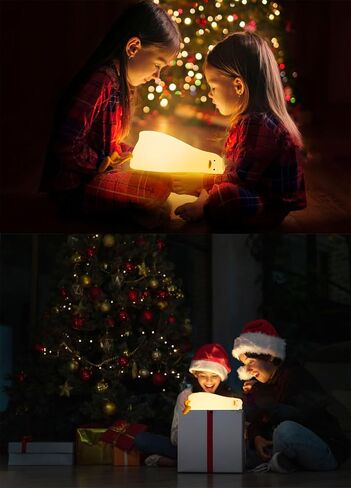 BemeedLigt Lying Flat Duck Night Light, Cute Silicone Duck Lamp, LED Nursery Nightlight, Dimmable Bedside Touch Lamp, Rechargeable Light Up Duck for Breastfeeding Toddler White in Saudi Arabia