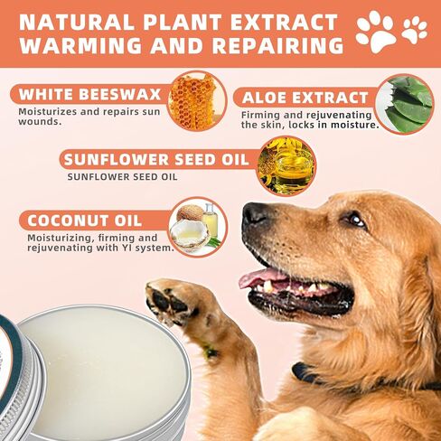 Puzeku Dog Paw Balm, 2 Oz Paw Balm Dogs & Cats, 3 in 1 Heal, Repair and Sooth Dry Cracked & Damaged Paws, Pads and Nose, 100% Natural Dog Paw Cream with Shea Butter Coconut Oil & Beeswax… in Saudi Arabia