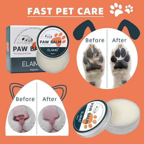 Puzeku Dog Paw Balm, 2 Oz Paw Balm Dogs & Cats, 3 in 1 Heal, Repair and Sooth Dry Cracked & Damaged Paws, Pads and Nose, 100% Natural Dog Paw Cream with Shea Butter Coconut Oil & Beeswax… in Saudi Arabia