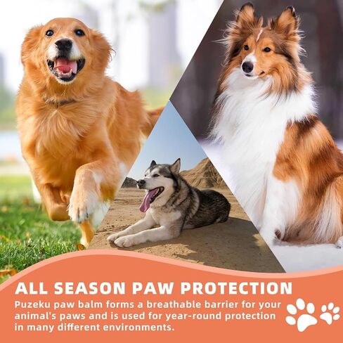 Puzeku Dog Paw Balm, 2 Oz Paw Balm Dogs & Cats, 3 in 1 Heal, Repair and Sooth Dry Cracked & Damaged Paws, Pads and Nose, 100% Natural Dog Paw Cream with Shea Butter Coconut Oil & Beeswax… in Saudi Arabia