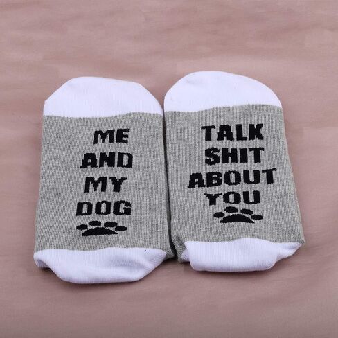 LEVLO Funny Dog Mom Gift for Dog Lover Me and My Dog Talk Shit About You Socks Funny Dog Saying Gift for Dog Mama in Saudi Arabia
