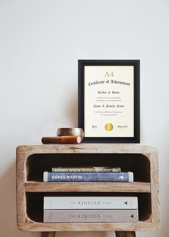 السكيير اند هوم اطار صور مقاس ايه 4 اسود افقي ورأسي للجدار وسطح الطاولة، عرض للمستندات والشهادات والدبلوم والجوائز واطارات الدرجات in Kuwait