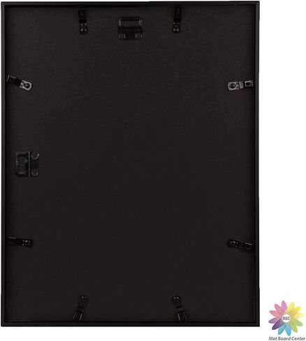 Mat Board Center, 8x10 Aluminum Picture Frame - Display 5x7 with Mat and 8x10 Without Mat - Horizontal and Vertical for Tabletop Wall Mounting Metal Photo Frame (Black, 1-Pack) in Saudi Arabia