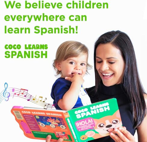 Coco Learns Spanish Vol. 3 | Musical Spanish Book & Bilingual Toy for Toddlers & Babies; Libros en Español para Niños; Spanish Baby Book & Children’s Book; Learn Spanish for Kids, Niñas, Niños, Bebes in Saudi Arabia