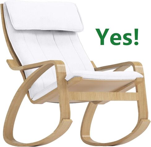 تم تصميم غطاء كرسي Poang القطني البديل خصيصًا لغطاء كرسي IKEA Poang ذو الذراعين فقط. (رمادي قطني فاتح) in Kuwait