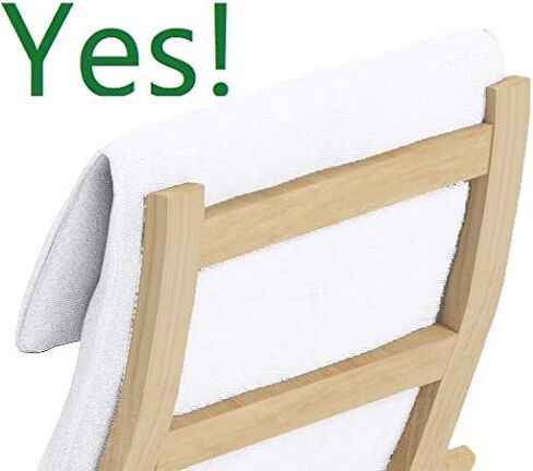 تم تصميم غطاء كرسي Poang القطني البديل خصيصًا لغطاء كرسي IKEA Poang ذو الذراعين فقط. (رمادي قطني فاتح) in Kuwait
