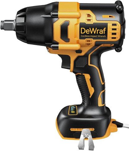 مفتاح ربط تأثير لاسلكي 1/2 بوصة متوافق مع بطارية ديوالت 20 فولت بحد أقصى، 550 قدم رطل (750 نيوتن متر) أداة طاقة عزم دوران عالية بدون فرش مع ضوء عمل LED ومشبك حزام (البطارية غير متضمنة) in Kuwait