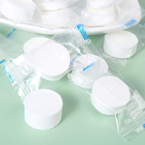 Compressed Towels, Darate 100PCS Portable Disposable Towels - Soft, Durable, Reusable Face Towels - Travel, Home, Outdoor, Camping, Hiking, Sport Hand Cotton Compressed Towels Tablets (100PCS) in Saudi Arabia
