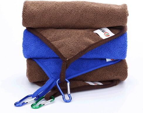 Toasis Fishing Towels with Carabiner Clip 14 x 11 Inch Pack of 3 (Mixed B) in Kuwait