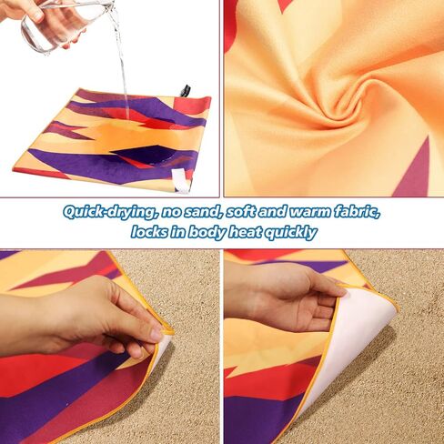 SUNBKIM Microfiber Beach Towel Super Absorbent 63"x31.5", Fast Drying Microfiber Travel Towel, Ultra-Compact. Suitable for Camping, Hiking, Yoga, Travel, (Green) in Saudi Arabia