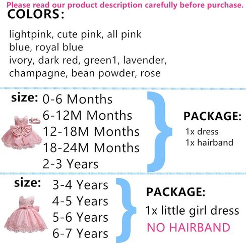 Christening Lace Flower Baby Girl Dress Princess Formal Prom Tutu Ball Gown in Kuwait