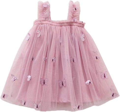 Ncycullo Baby Girl Tutu Dresses Infant Sleeveless Dress Toddler Rainbow Tulle Dress Princess Soft Pom Tutu Dress in Kuwait