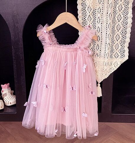 Ncycullo Baby Girl Tutu Dresses Infant Sleeveless Dress Toddler Rainbow Tulle Dress Princess Soft Pom Tutu Dress in Kuwait