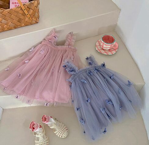 Ncycullo Baby Girl Tutu Dresses Infant Sleeveless Dress Toddler Rainbow Tulle Dress Princess Soft Pom Tutu Dress in Kuwait