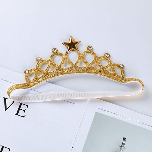 Marlegard Baby Girls' 3PCs 1st 2nd Birthday Bling Stars Tutu Dress Crown Bow Headband in Kuwait