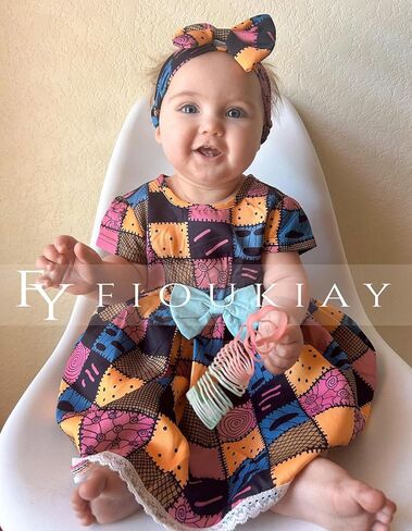 fioukiay Baby Girl Halloween Dress and Cardigan Set Infant Girl Bowknot Dresses Outfit Set Clothes With Diaper Cover in Kuwait