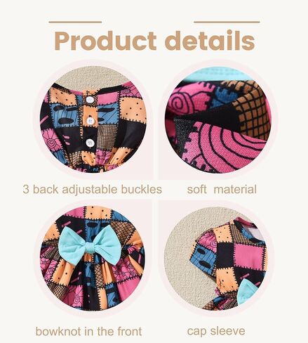 fioukiay Baby Girl Halloween Dress and Cardigan Set Infant Girl Bowknot Dresses Outfit Set Clothes With Diaper Cover in Kuwait