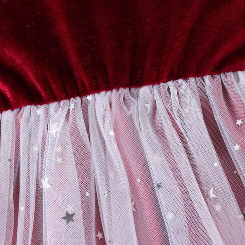 Toddler Baby Girls Velvet Dress Long Sleeve Vintage Lace Princess Birthday Party Christmas Holiday Dresses in Saudi Arabia