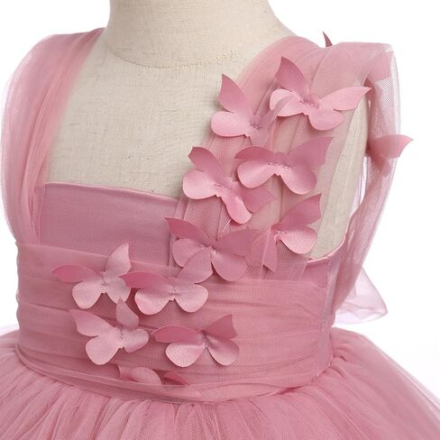 Flower Girl Dress Baby Girl Butterfly Tutu Dress Infant Toddler Sleeveless Tulle Birthday Dress Pageant Party Dresses in Kuwait