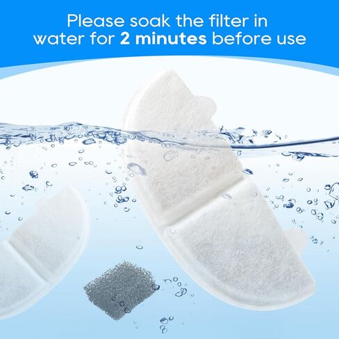 استبدال فلتر نافورة المياه للقطط من MyfatBOSS لمضخات المياه اللاسلكية WF20/CF20 وموزع المياه للقطط ونافورة المياه للكلاب، استبدل الجزء WF02.F03 (3+3 عبوات) in Kuwait