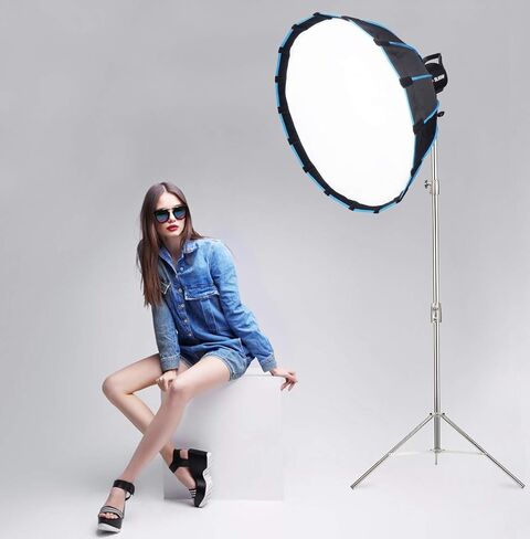 Godox SL-60W Kit with Softbox and 2.8M Stainless Steel Light Stand LED Video Light 5600K Studio Continuous Lamp Bowens Mount Wirelessly Adjust Photo Lights for YouTube, Wedding, Outdoor Shooting in Saudi Arabia
