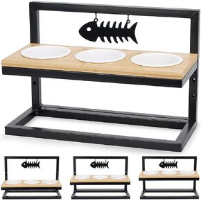 WANTRYAPET وحدة تغذية مرتفعة للكلاب، 3 ارتفاعات قابلة للتعديل، أوعية ميلامين مقاومة للكسر، مناسبة للقطط والكلاب الصغيرة، ارتفاع 10.16 سم، خالية من مادة BPA in Kuwait