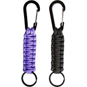 سلسلة مفاتيح C and C Adventures Paracord Lanyard مع خطاف وحلقة مفاتيح