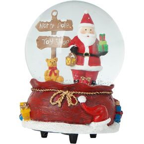 Christmas Glass Snow Globes Glitter Water Globe with Musical Snow Globe Plays We Wish You a Merry Christmas, Santa Xmas Snow Globe, Holiday Decoration