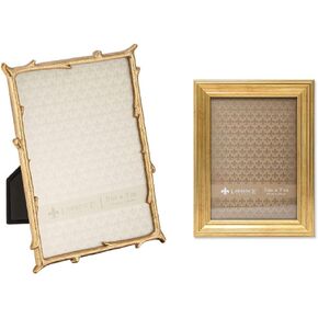 Lawrence Frames 4x6 Gold Metal Natural Branch Design Picture Frame